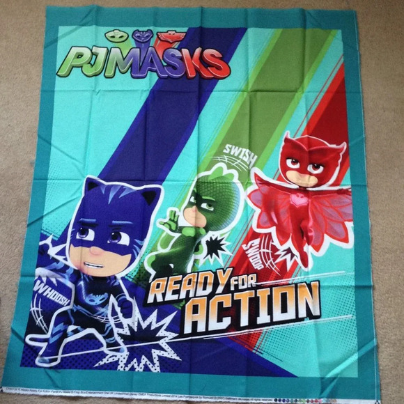 Disney PJ Masks Ready for Action Fabric Panel  CP65732 Material Quilting Sewing - Picture 1 of 4